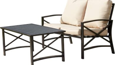 Our Honest Take on the LOKATSE HOME Khaki Outdoor Loveseat Set
