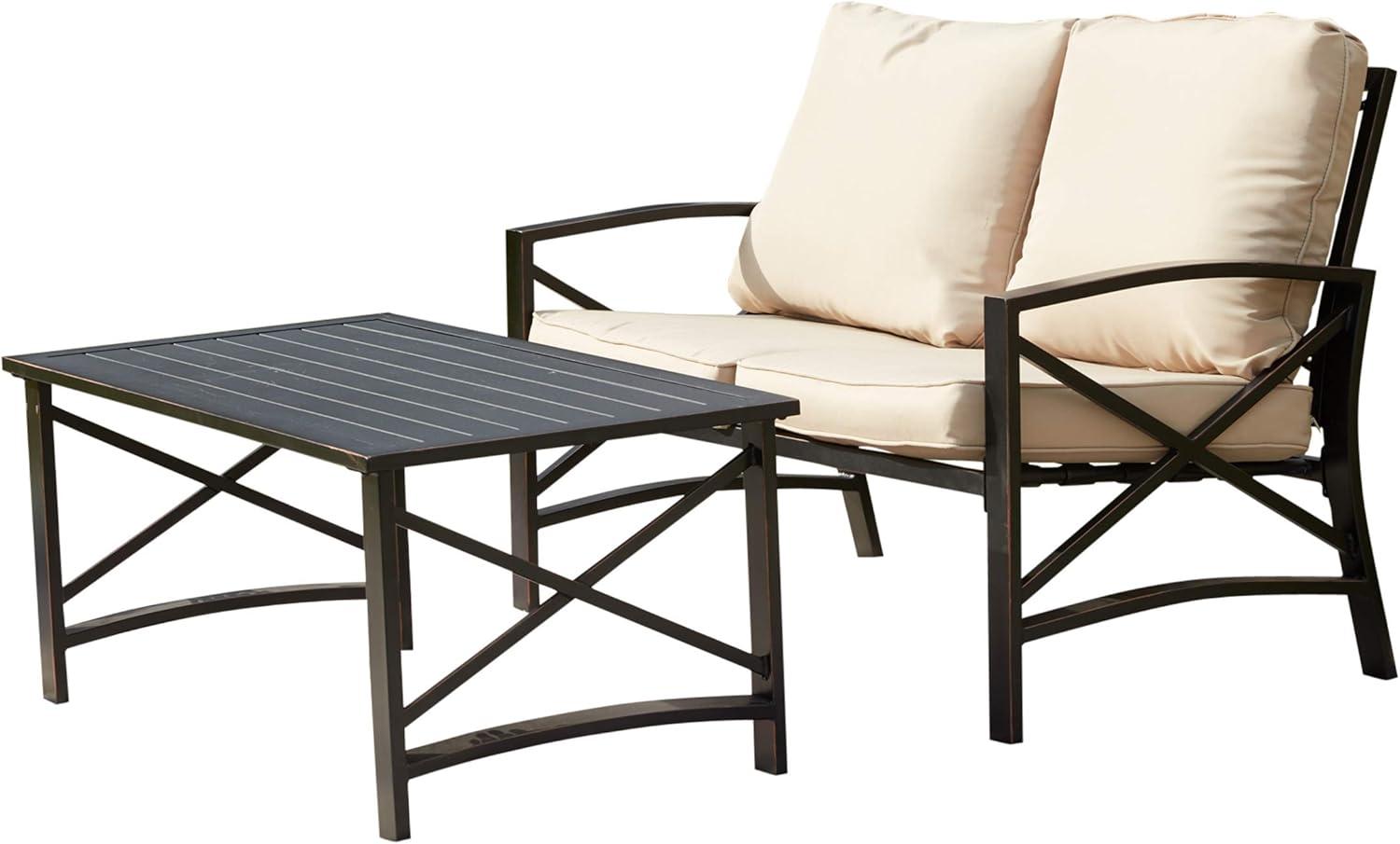 Our Honest Take on the LOKATSE HOME Khaki Outdoor Loveseat Set