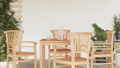 Our Take on the Solid Teak 5-Piece Patio Dining Set
