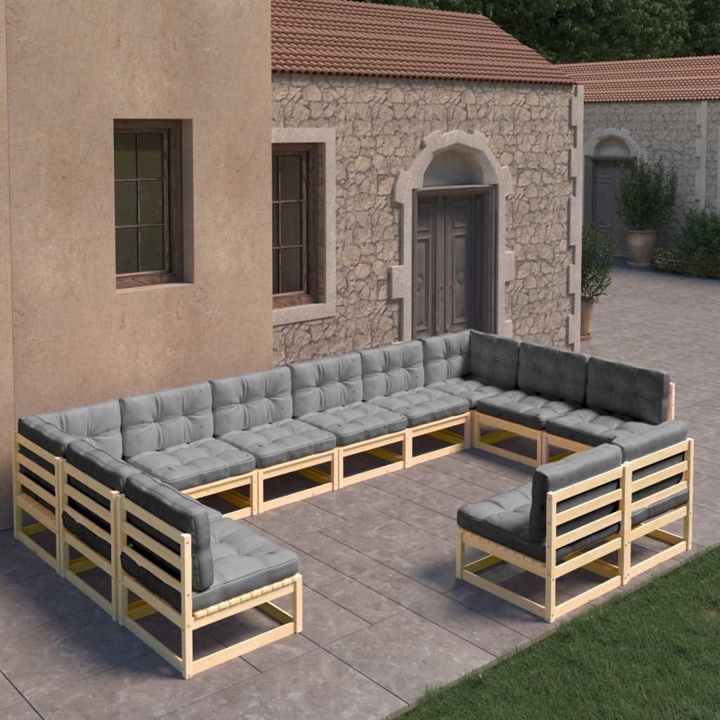 Our Honest Take on the 12-Piece Pinewood Patio Lounge Set