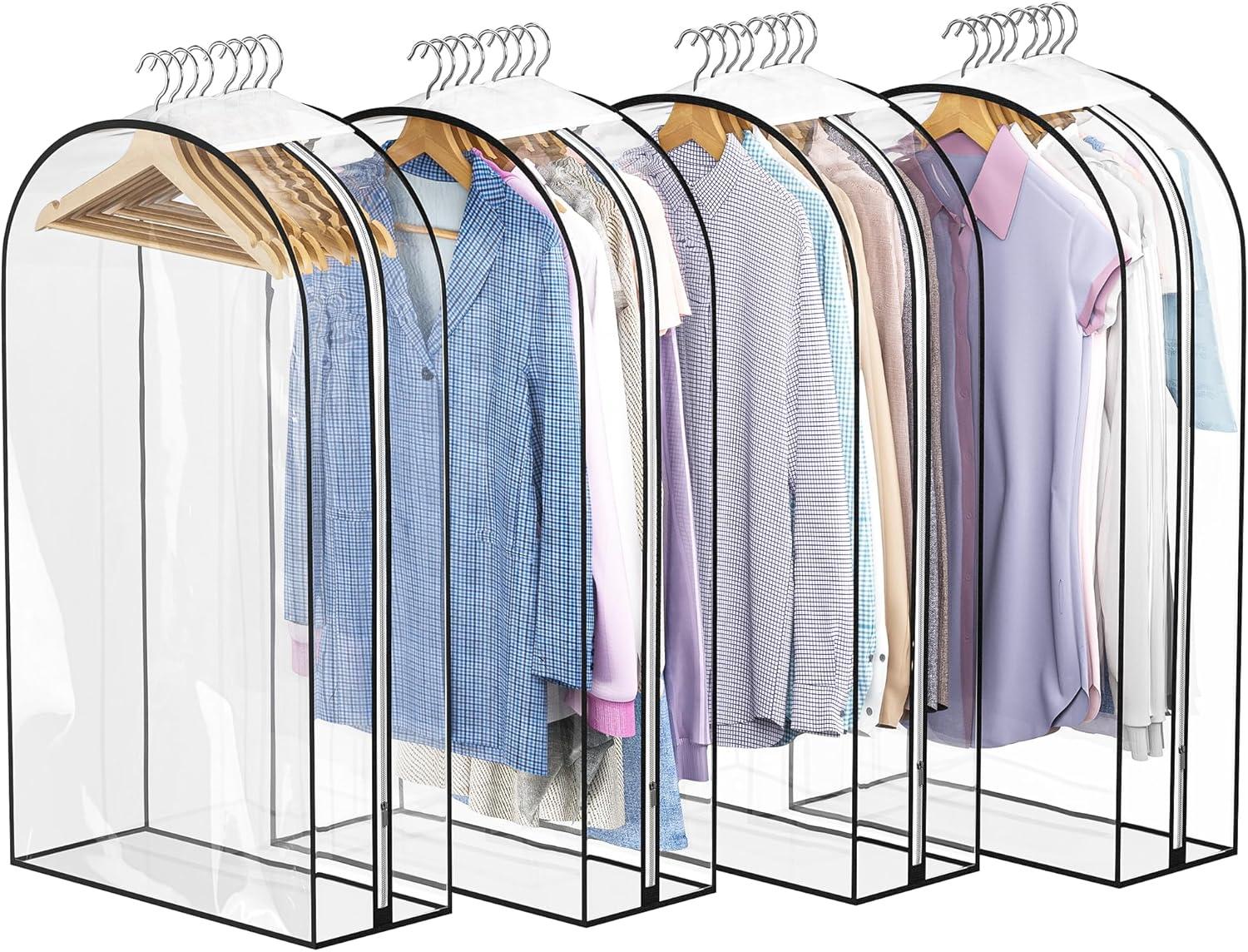 How We Keep Our Closet Neat with Clear Garment Bags