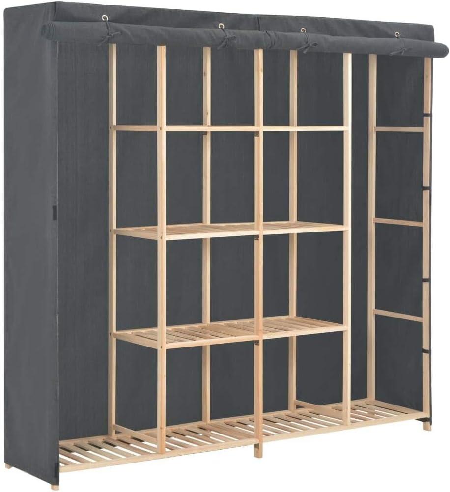 How We Organized Our Space with the Grey Fabric Wardrobe