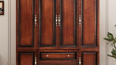 Our Take on the Solid Wood Cherry Finish Wardrobe Closet