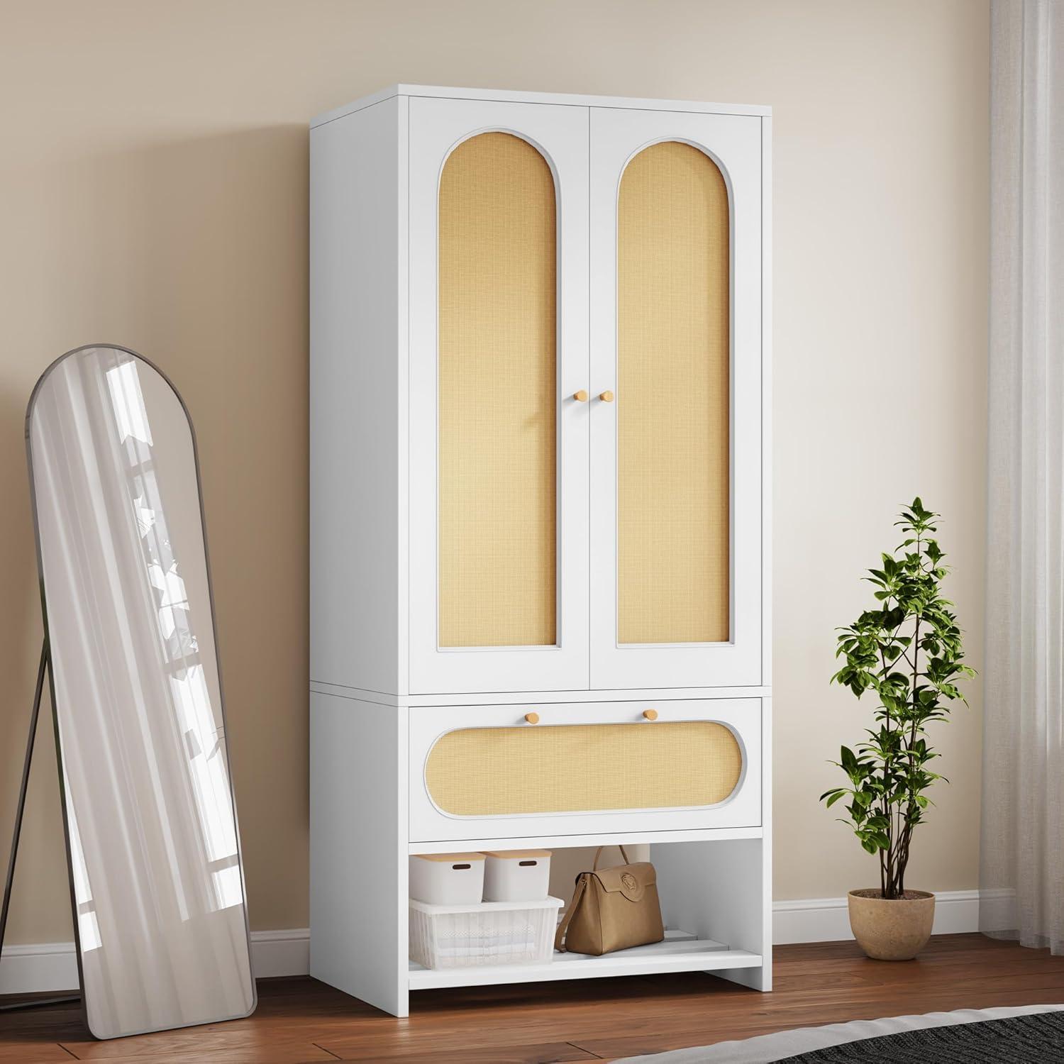 Why We Love the YITAHOME Rattan Wardrobe: Stylish & Spacious