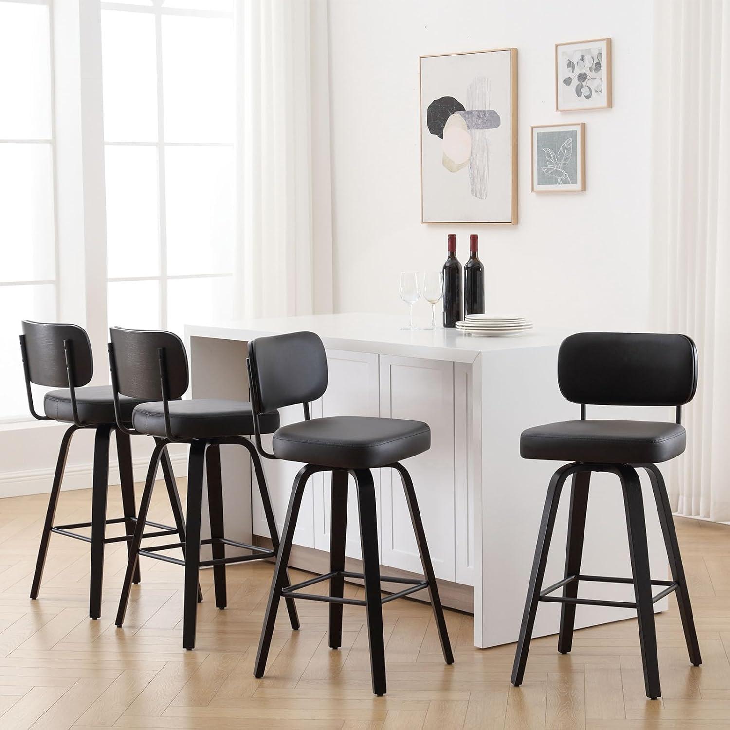 Our Honest Take: Stylish & Sturdy Swivel Bar Stools Set of 4