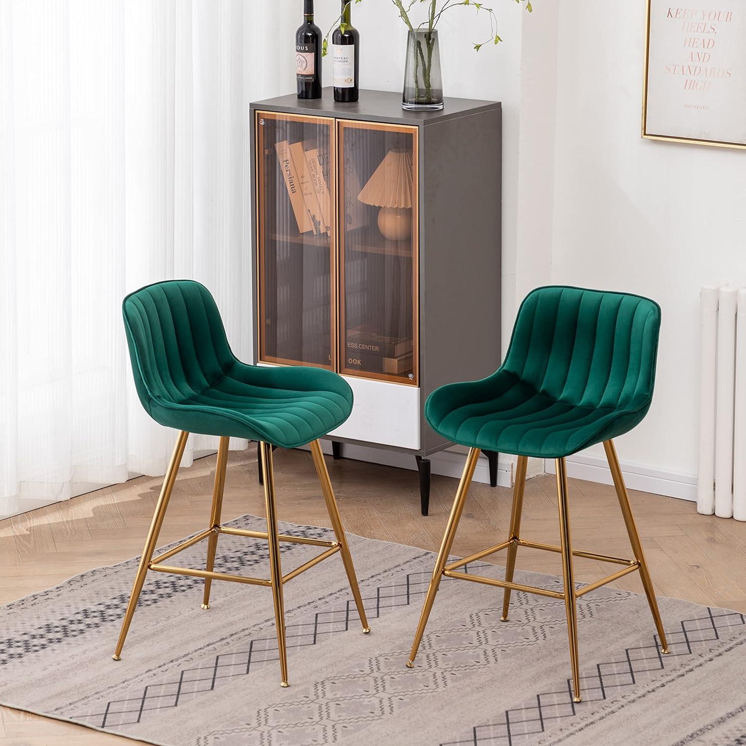Why We Love Our Sidanli Velvet Bar Stools with Gold Legs