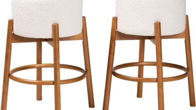 How We Fell for the Baxton Studio Olwen Japandi Bar Stool Set