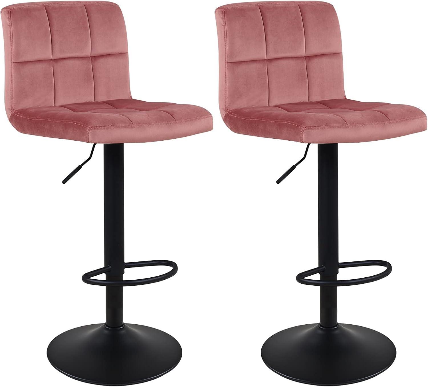 Our Take on DUHOME Pink Velvet Bar Stools: Stylish, Stable, and Swivel-Friendly