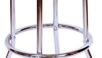 Our Take on the Retro Chrome Swivel Bar Stool in Wine Red