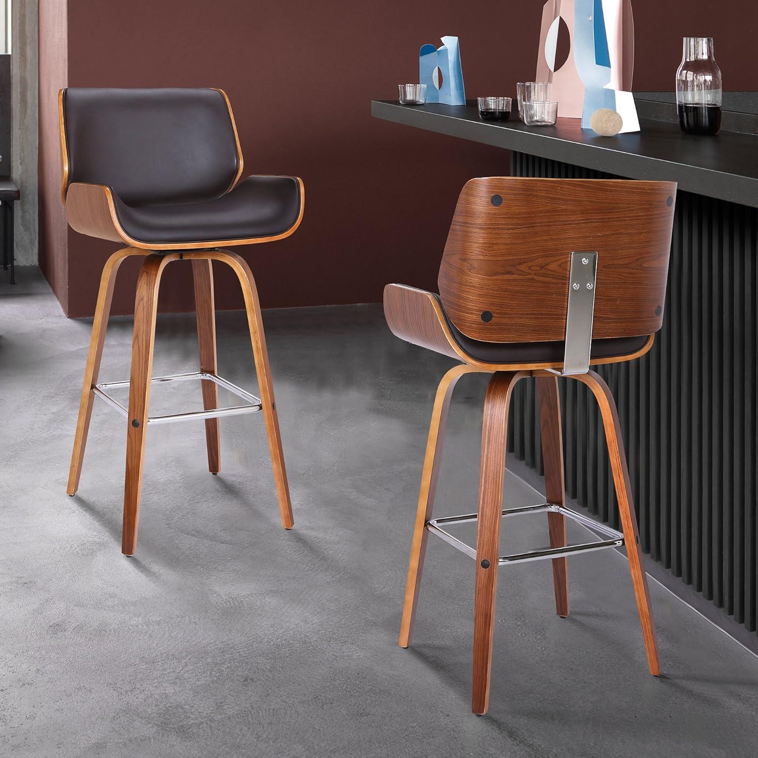 Our Take on the Chasez Barstool: Stylish Comfort in Brown Faux Leather