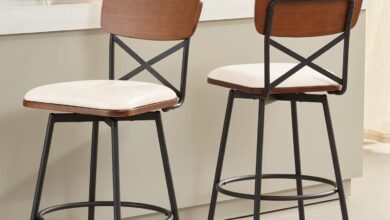 Our Take on Milcil’s Swivel White Faux Leather Bar Stools Set