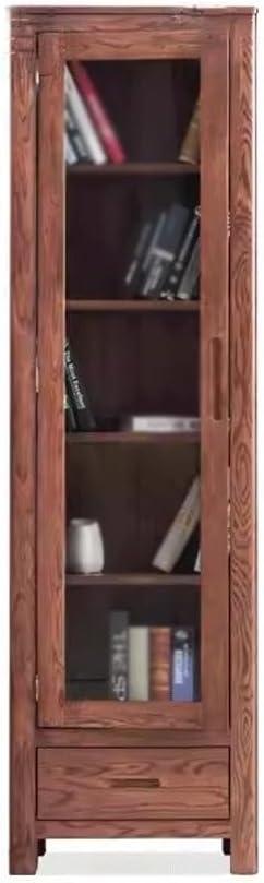 Our Honest Take on the Oak Wood Bookshelf with Glass Door Storage