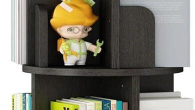 How We Organized Our Space with the Rotating 4-Tier Bookshelf