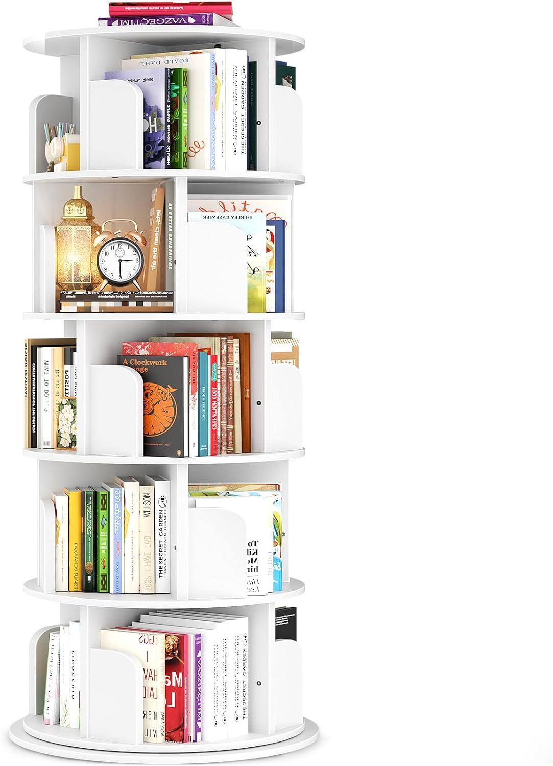 How We Maximized Our Space with a 360° Rotating Bookshelf Tower
