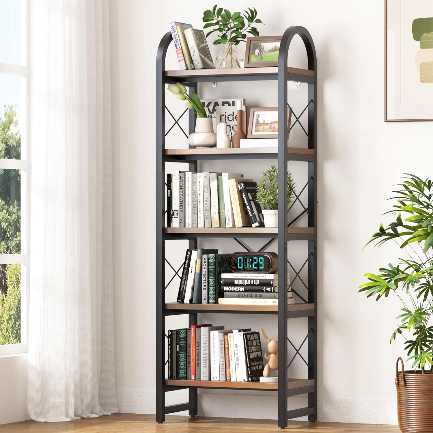 Our Take on the Rustic 5-Tier Arched Industrial Bookcase