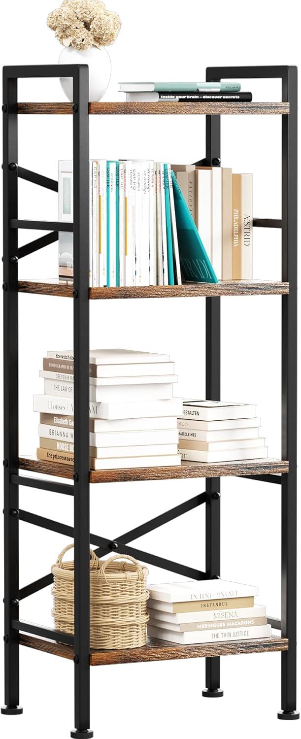 How We Organized Our Space with the GIOTORENT 4-Tier Bookshelf