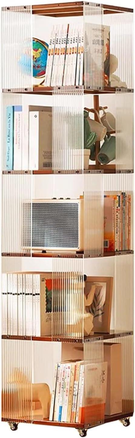 How We Maximized Space with YVYKFZD’s 360° Rotating Bookshelf