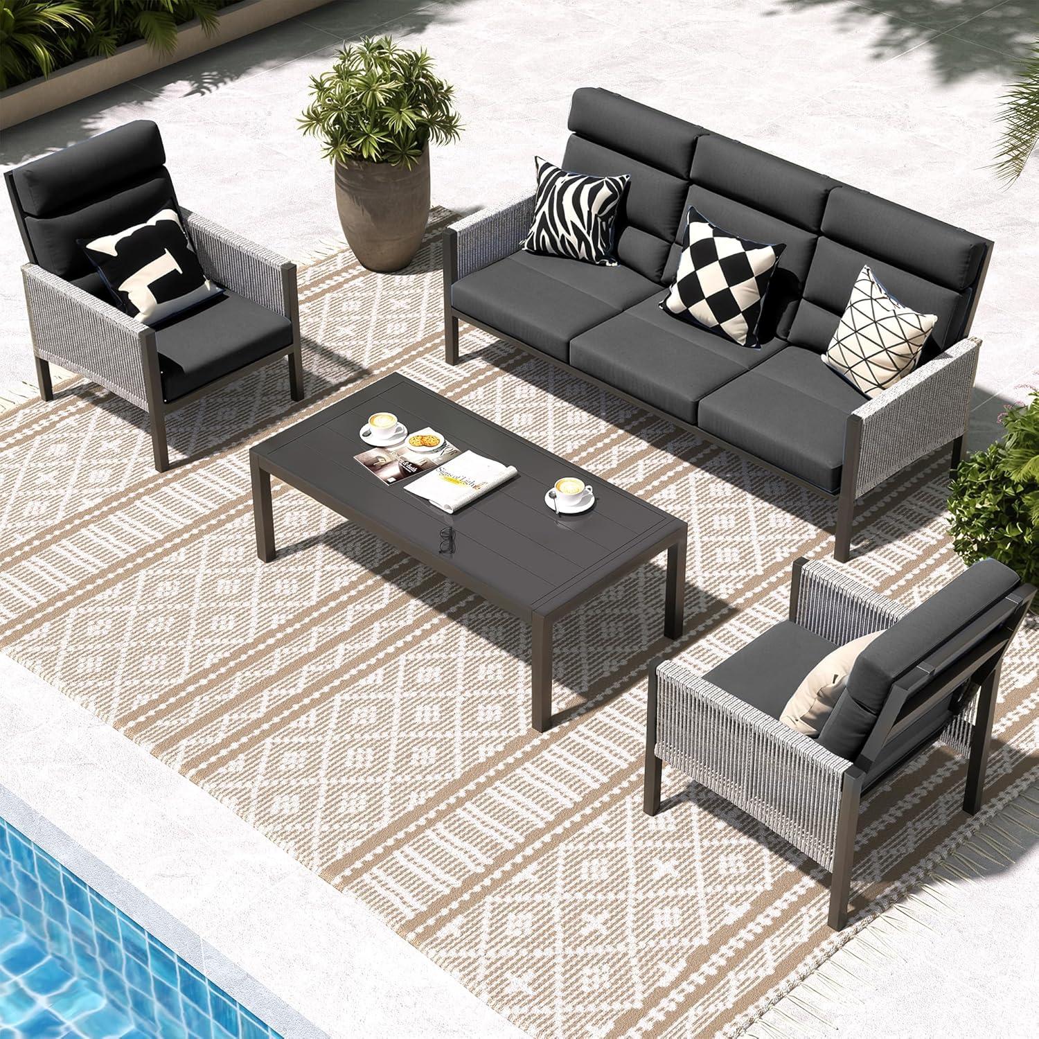 Our Take on AECOJOY’s Aluminum Patio Set: Durable, Comfy, and Stylish