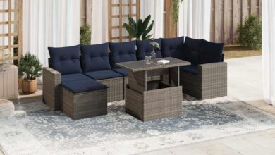 How We Transformed Our Small Patio with This 8-Piece Rattan Set