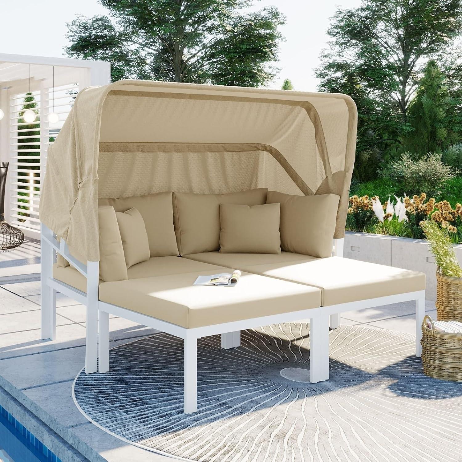 Our Take on Aienid 3-Piece Patio Sofa Set with Canopy Comfort