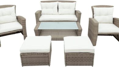 Our Take on the Durable 4-Piece Wicker Patio Set with Ottoman