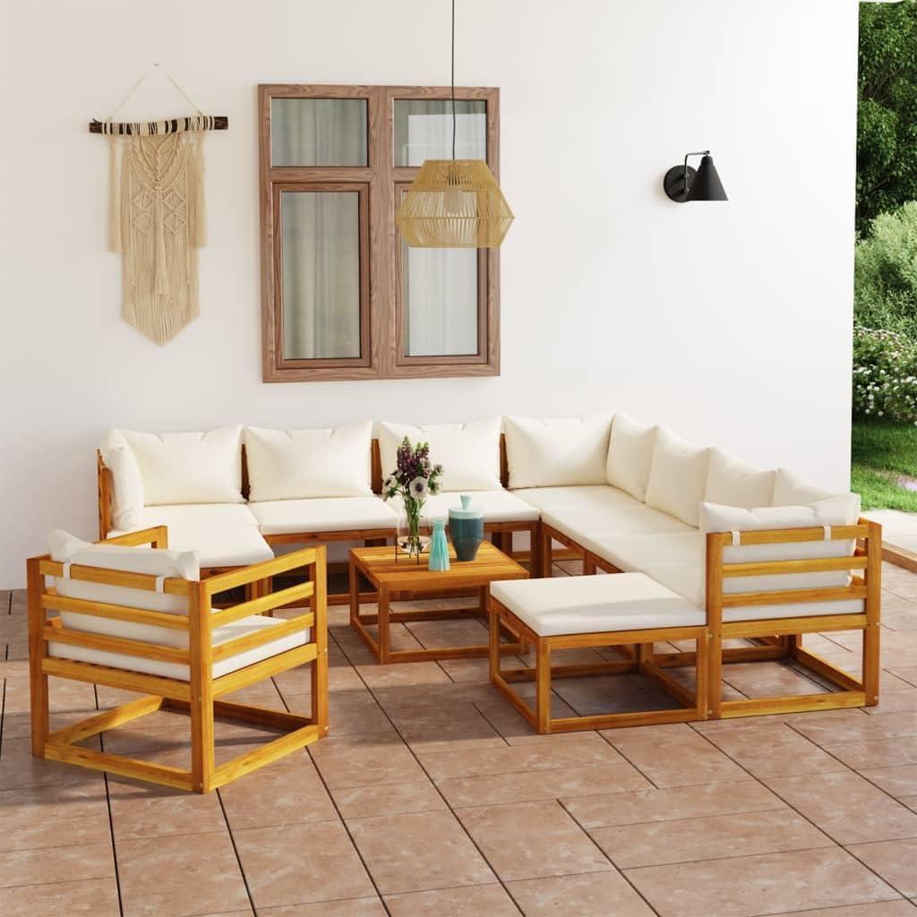 How We Relax Together: Our Take on the 12-Piece Acacia Patio Set