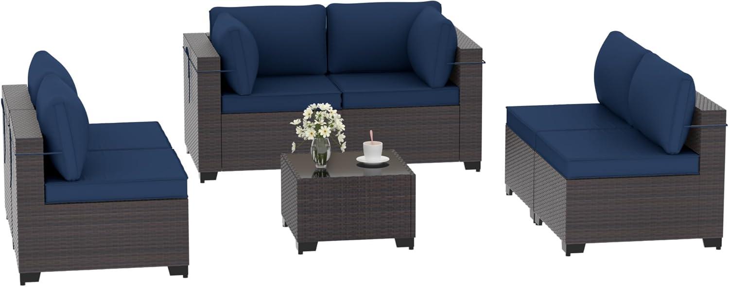 Our Honest Take on the Rwnnad 7PC Navy Blue Patio Set