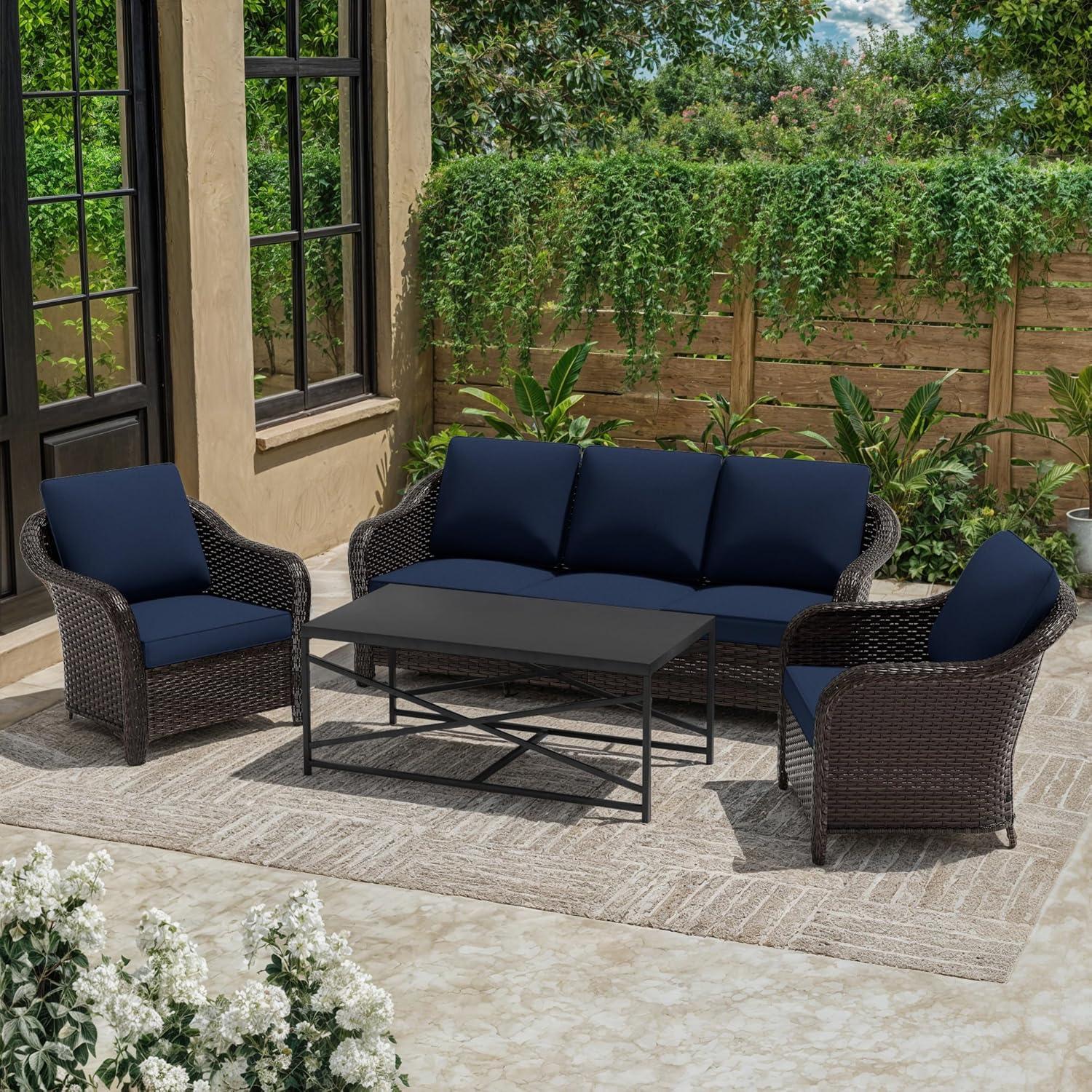 Our Honest Take on the Vista Vibe Outdoor Patio Set in Navy Blue