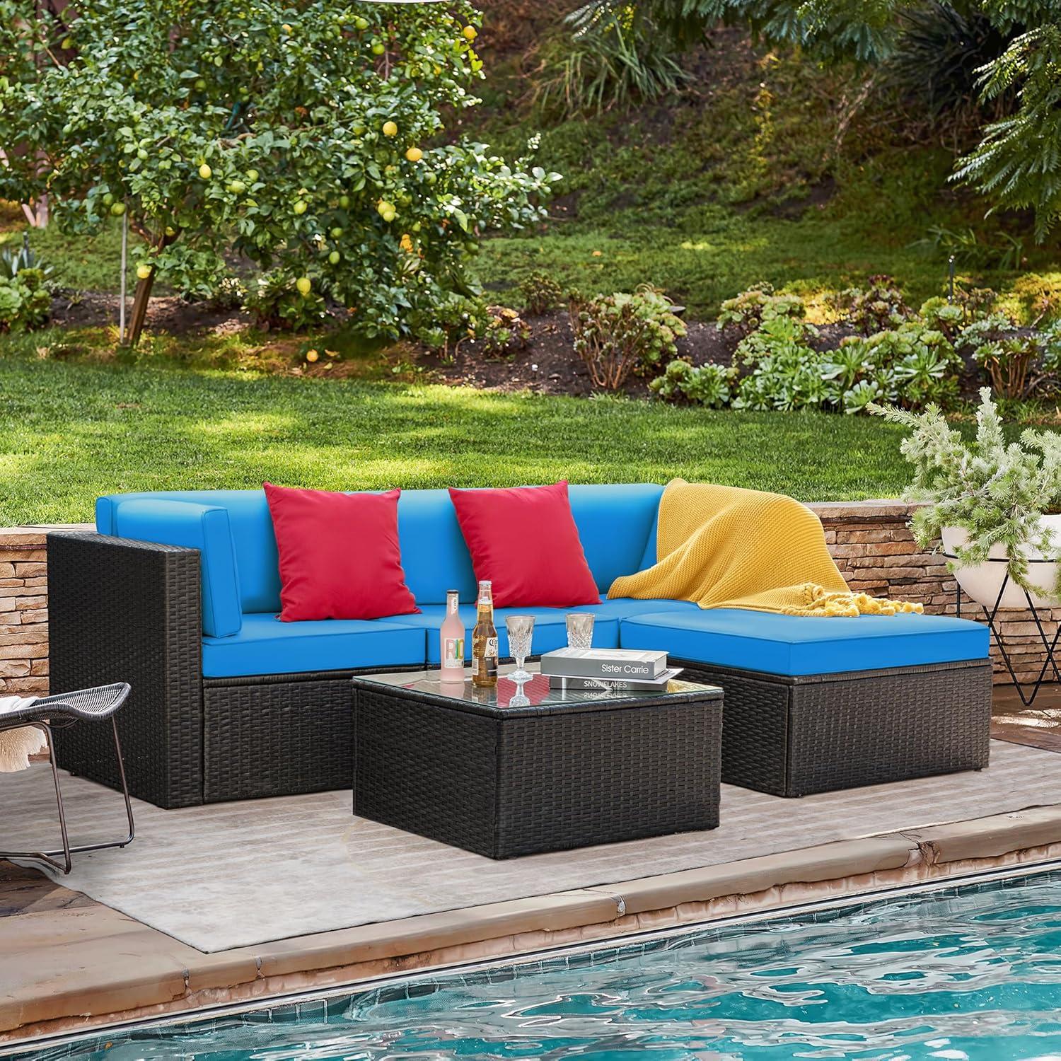 Our Take on the Greesum 5-Piece Light Blue Patio Set