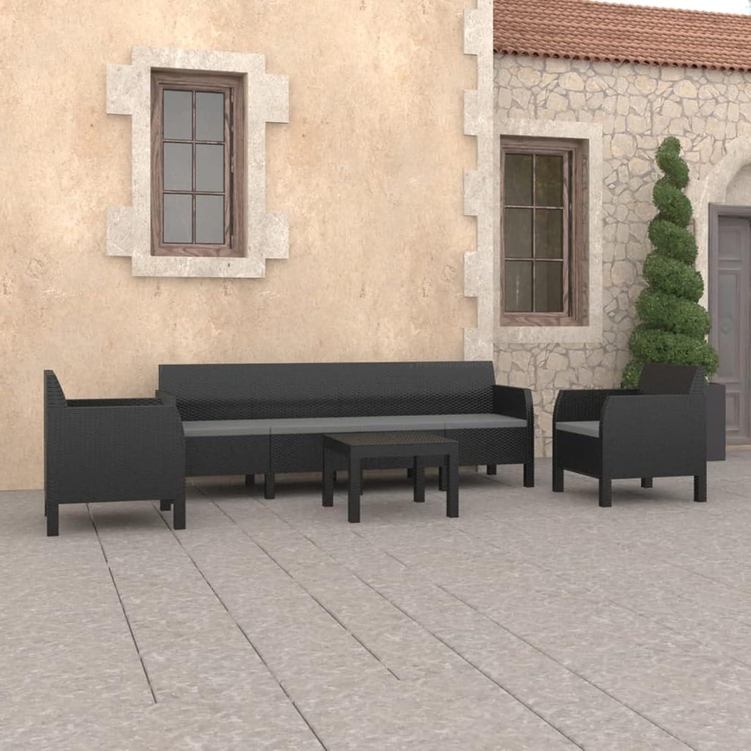 Our Honest Take on the 4-Piece Anthracite Patio Set with Cushions
