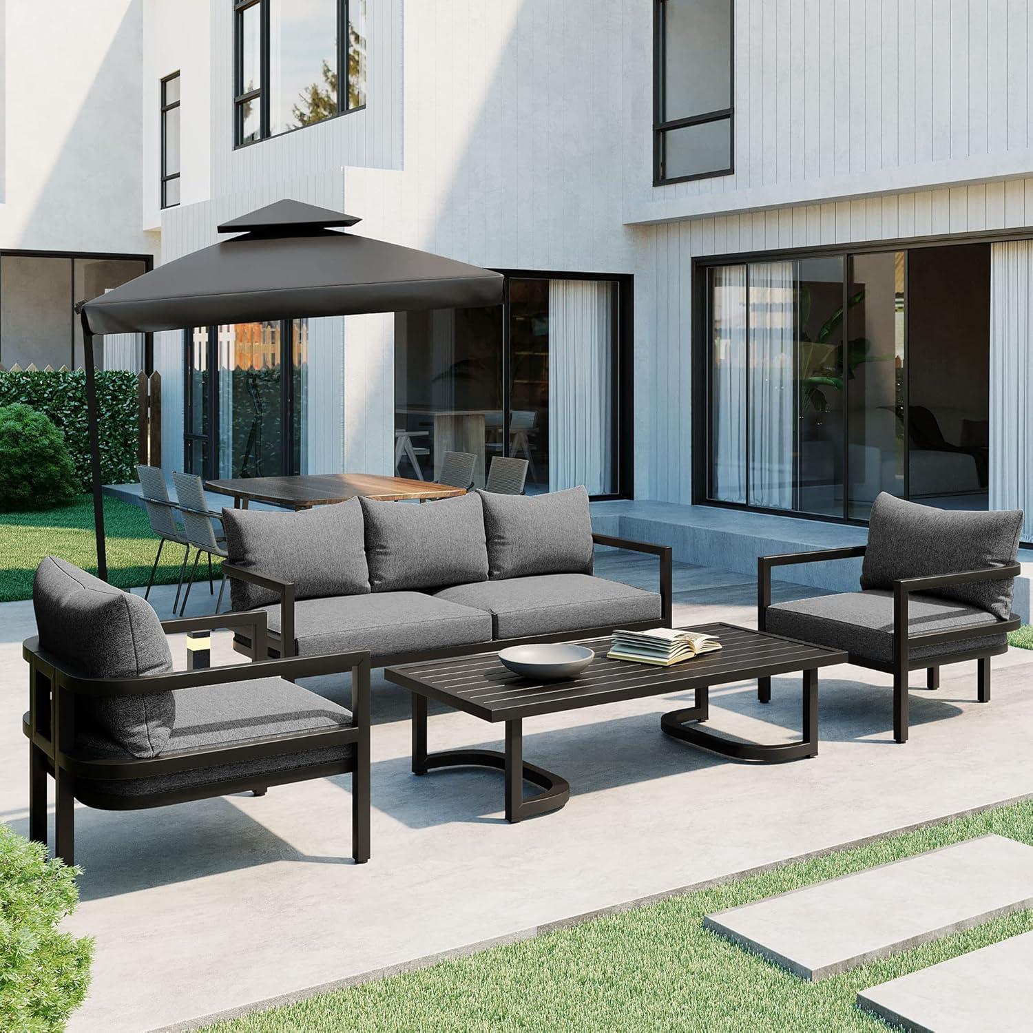 How We Loved the JYH 4-Piece Outdoor Steel Sofa Set