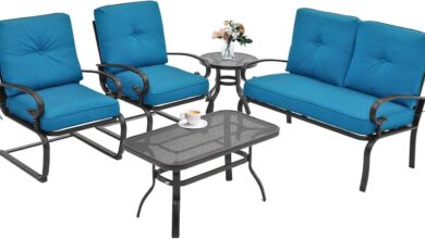 Our Honest Take on the SOLAURA Peacock Blue Patio Set