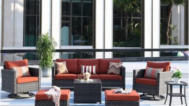 Our Honest Take on the 7-Piece Orange Red Patio Furniture Set