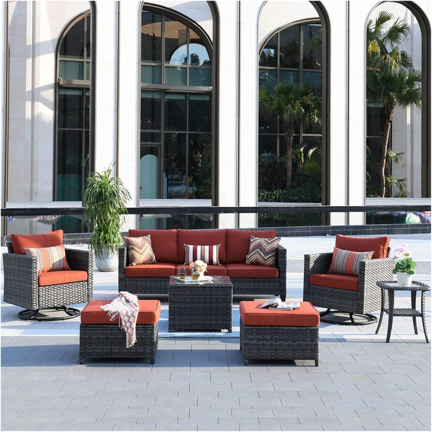 Our Honest Take on the 7-Piece Orange Red Patio Furniture Set