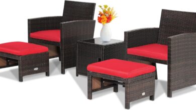 Our Honest Take on the KOTEK 5-Piece Red Patio Set