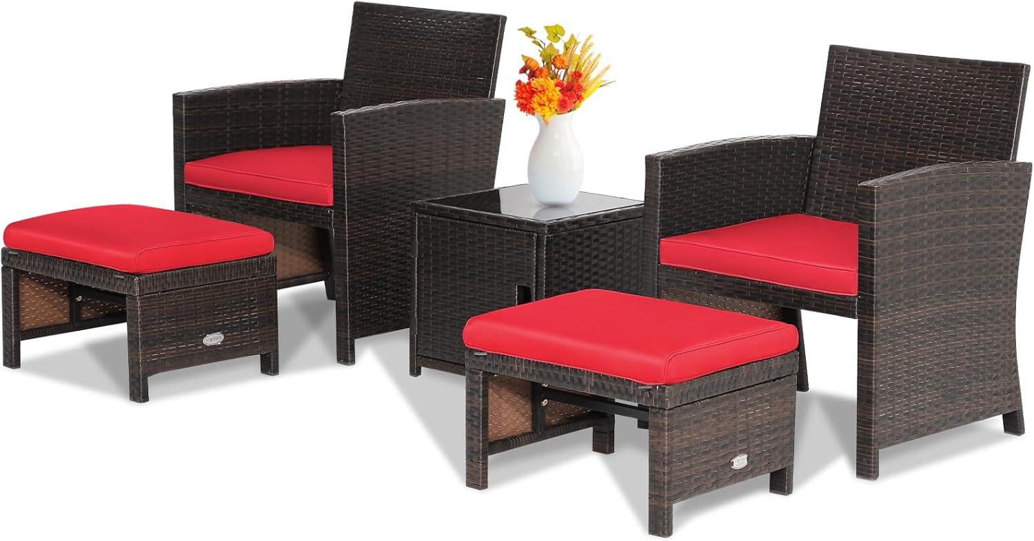 Our Honest Take on the KOTEK 5-Piece Red Patio Set