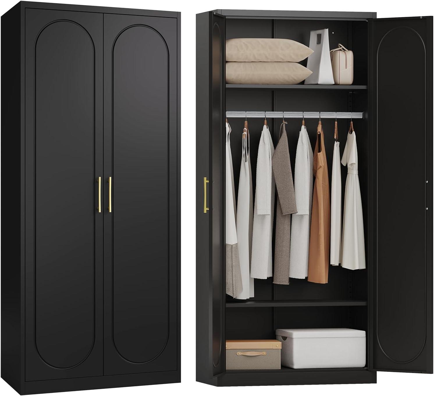 Our Honest Take on the Sturdy 71″ Metal Armoire Wardrobe