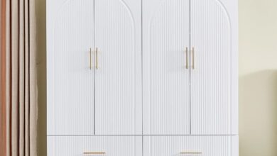 Our Honest Take on the 4-Door White Wardrobe Closet Storage