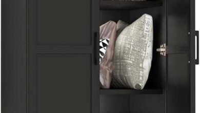 How Our Giantex 70″ Storage Cabinet Transformed Our Space