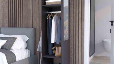 Our Take on the 63″ Tall Black Wardrobe with Mirror & Casters