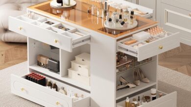 Our Honest Take: Stylish Closet Island with Drawers & Display