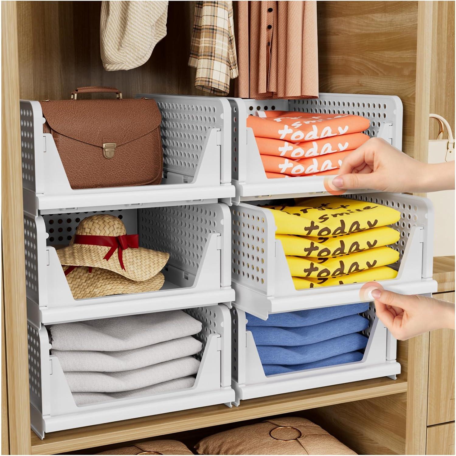 How We Organized Our Closets with CTSNSLH Stackable Bins