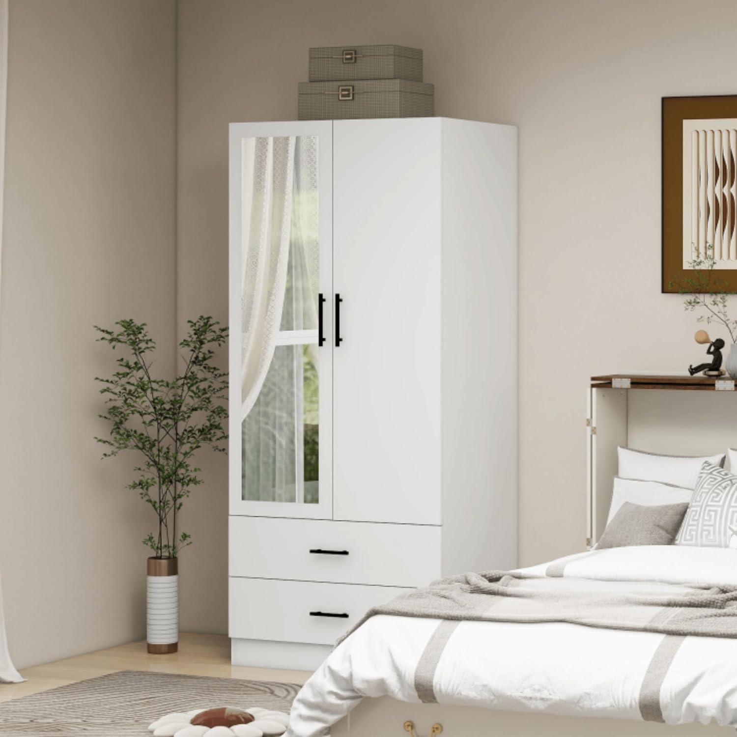 Why We Love the WonderWard 2-Door Armoire for Our Bedroom Storage