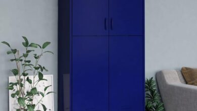 Our Honest Take on the Navy Blue Metal Wardrobe with Shelves