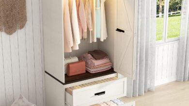 How We Organized Our Bedroom with the Farmhouse Armoire Wardrobe