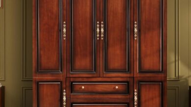Our Take on the Cherry Red Solid Wood Armoire: Spacious & Stylish