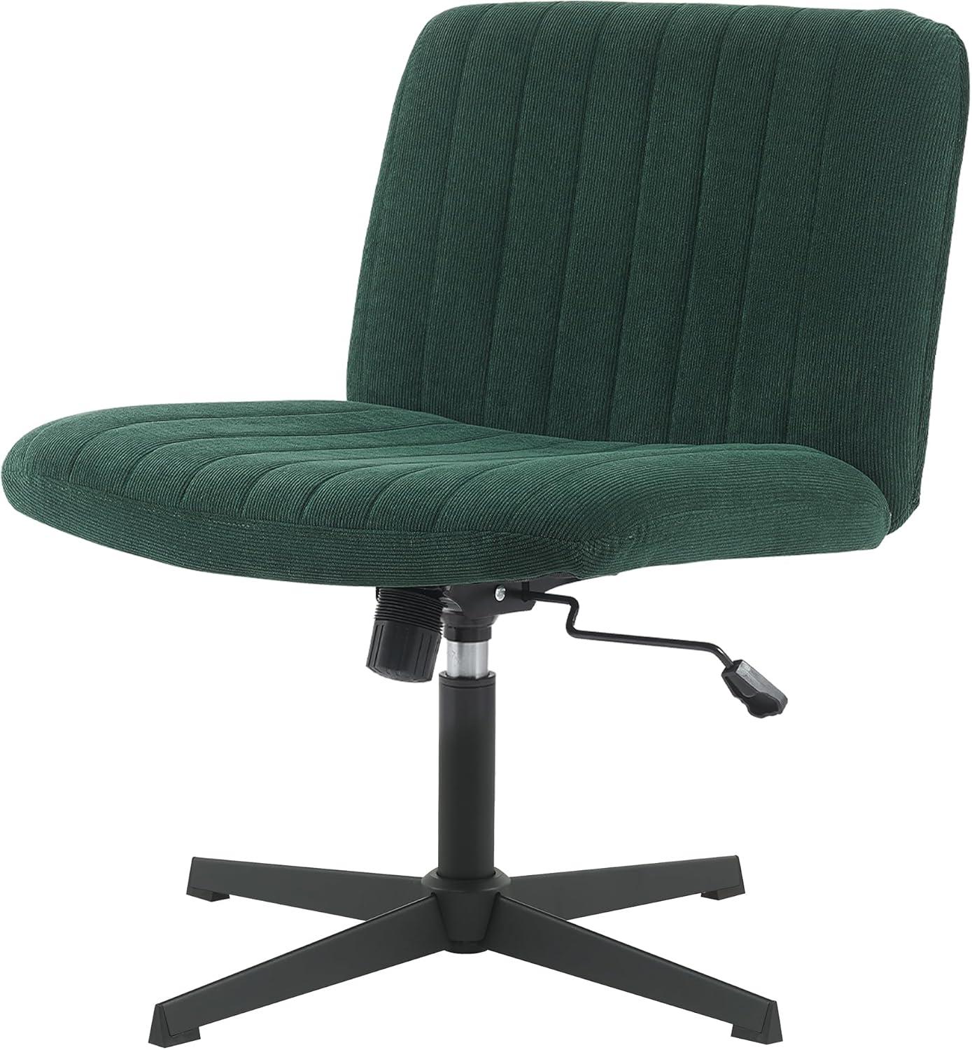Our Take on the Stylish Dark Green Armless Swivel Office Chair