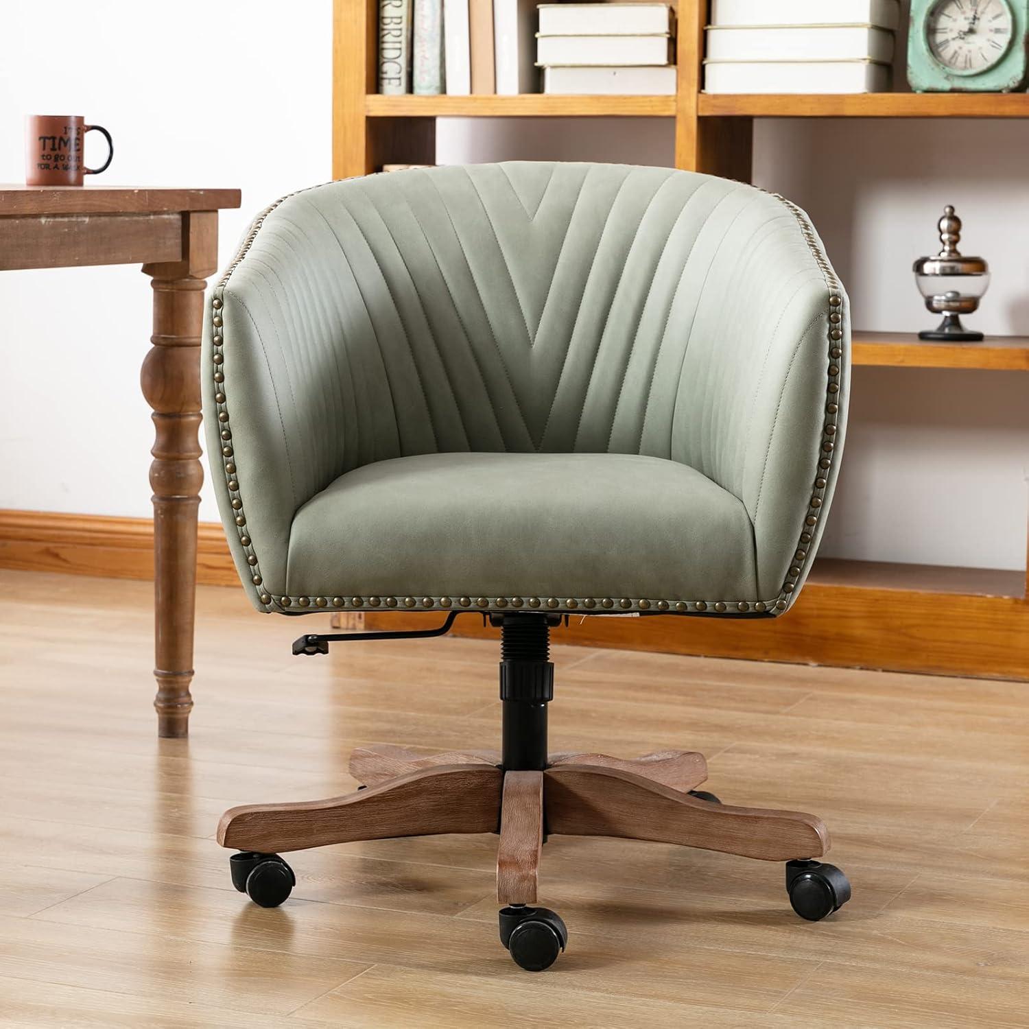Finding Comfort and Style: Our Take on the Green Faux Leather Desk Chair
