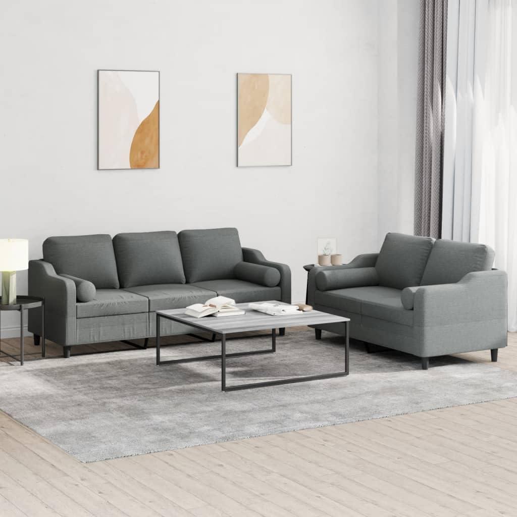 Our Honest Take on the Dark Grey Modern 2 & 3-Seater Sofa Set