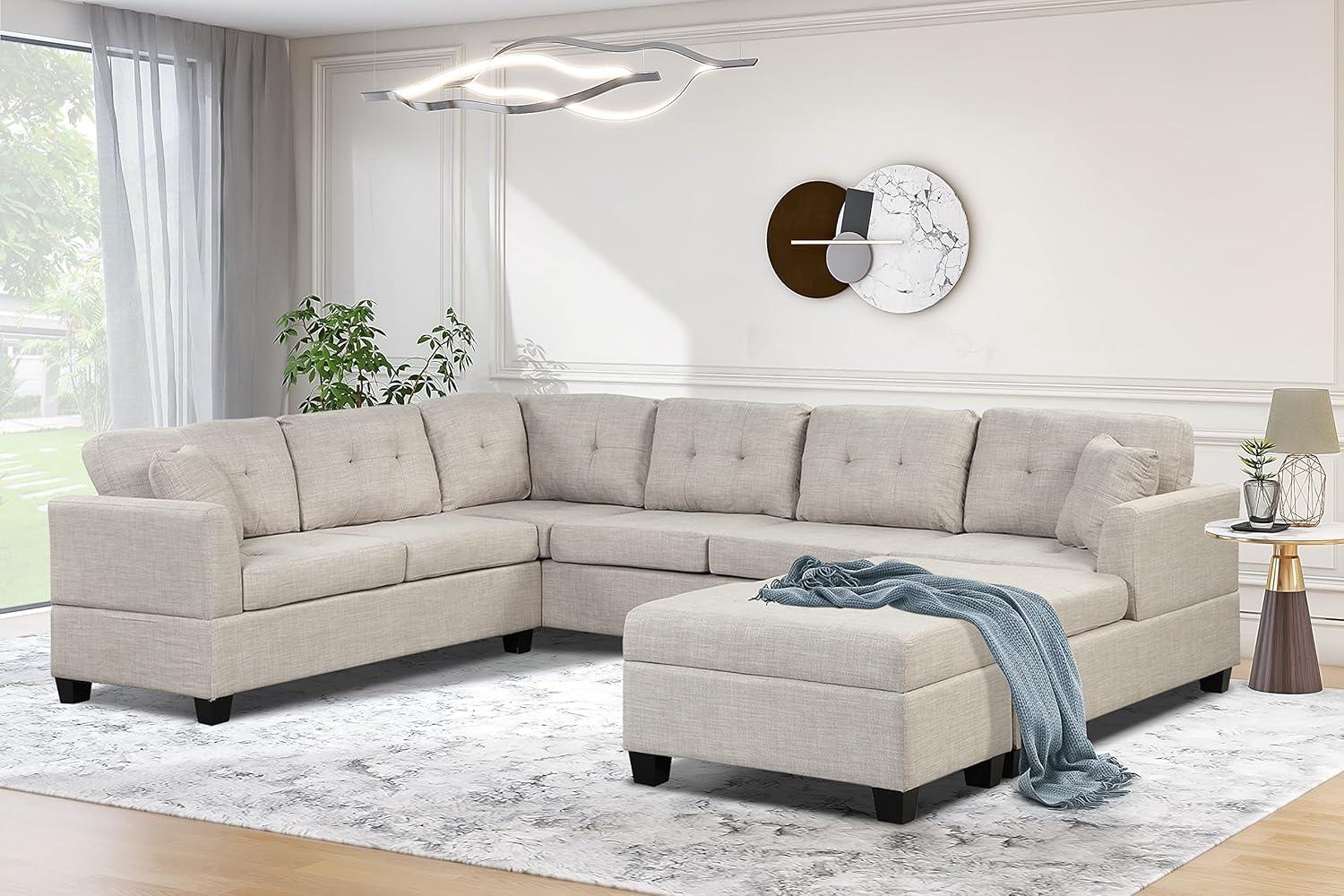 Our Take on the Merax 121″ U-Shaped Sectional Sofa with Storage